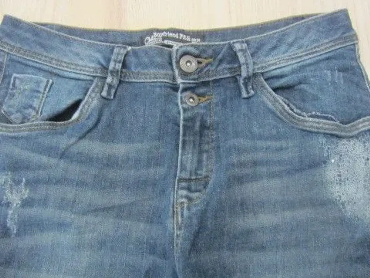 Billede 3 - Str. XS/S, elastiske bukser i slidt look