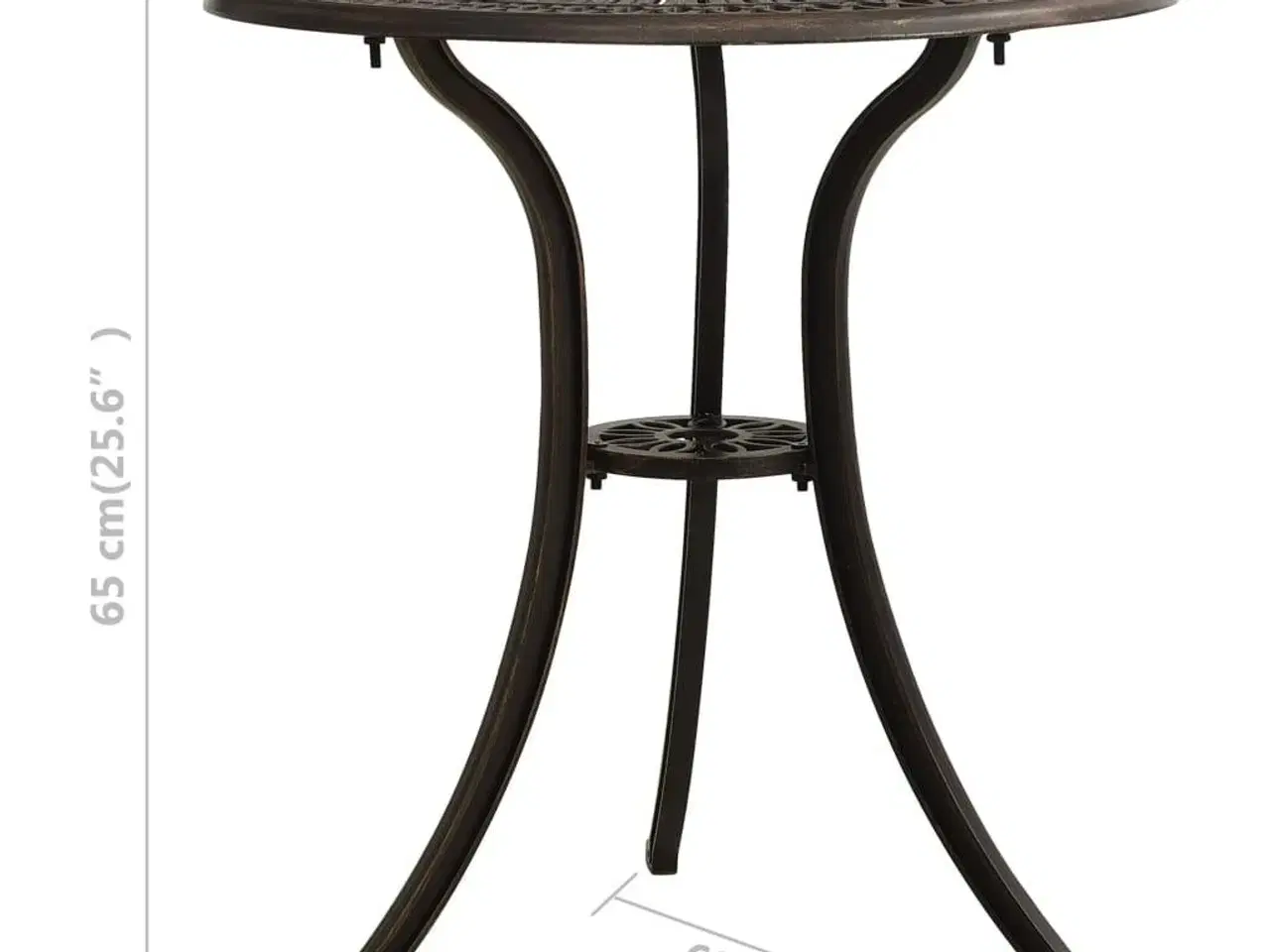 Billede 6 - Havebord 62x62x65 cm støbt aluminium bronzefarvet