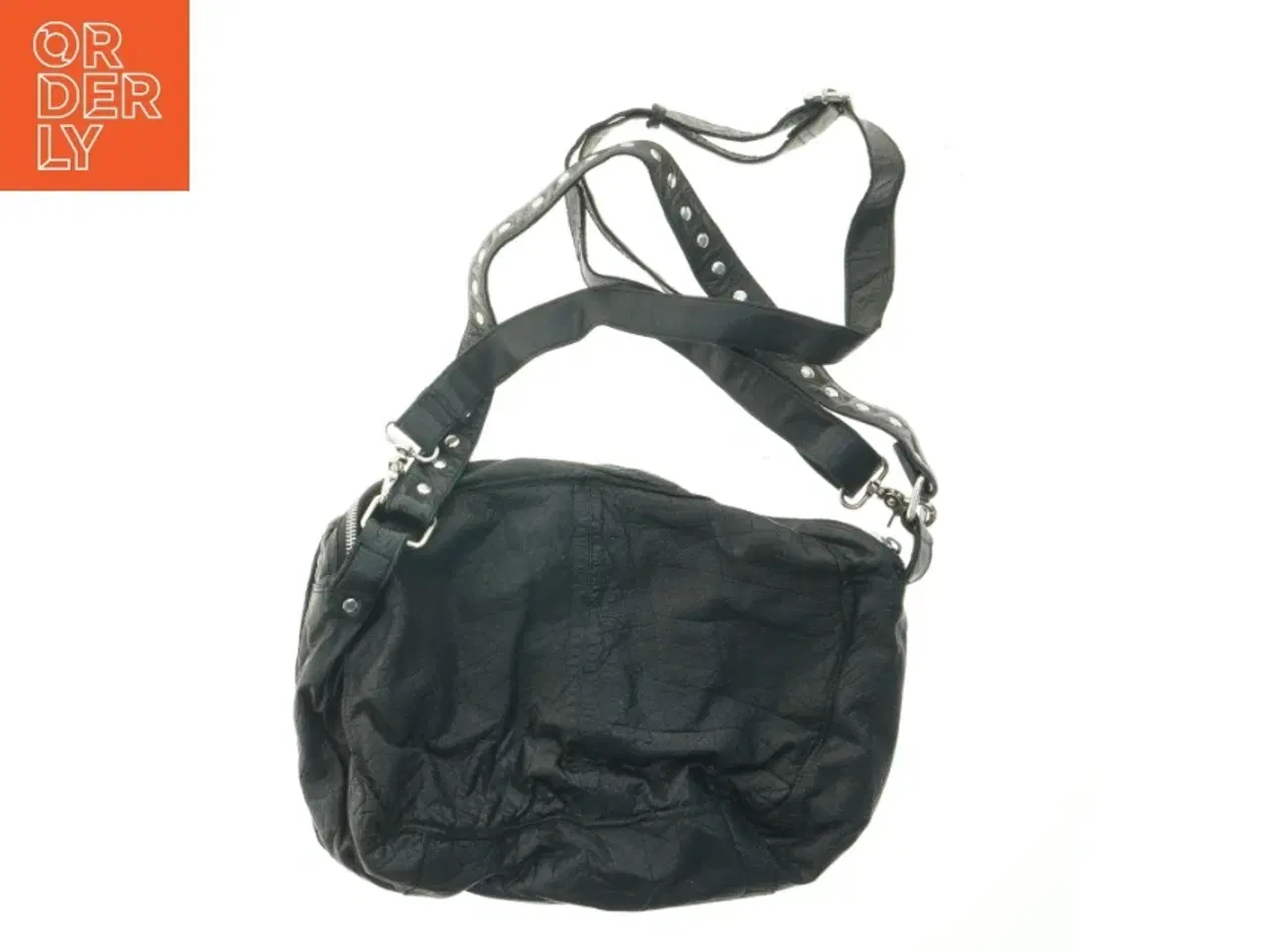 Billede 2 - Nunoo Sort skuldertaske med flere lommer (str. 38x29 cm)