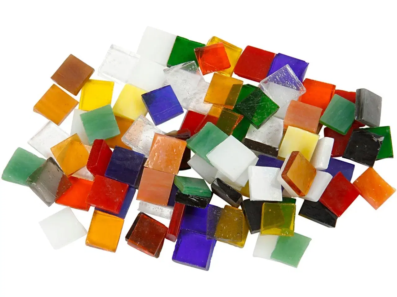 Billede 1 - Glasmosaik, str. 10x10 mm, tykkelse 3 mm, 454g/ 1 pk.