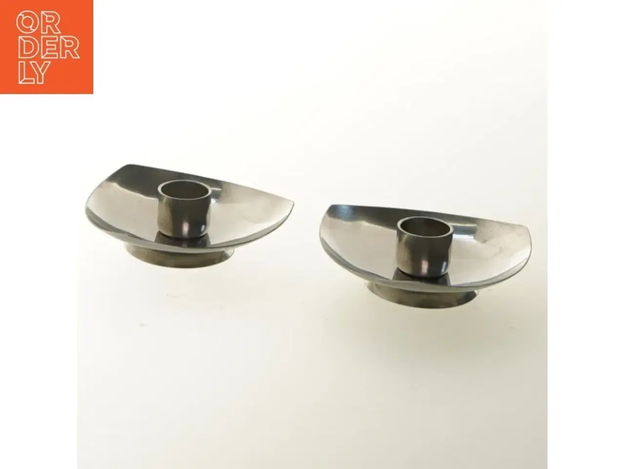 Billede 1 - Rustfri stål lysestager fra Stelton (str. Ø 9,5 cm)