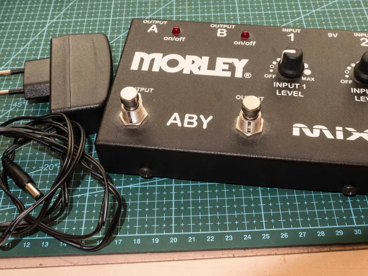 Billede 1 - Morley ABY-Mix-Switcher-Pedal m. strømadaptor.