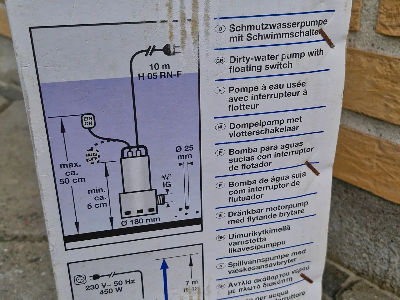 Billede 2 - Dykpumpe med flydekontakt