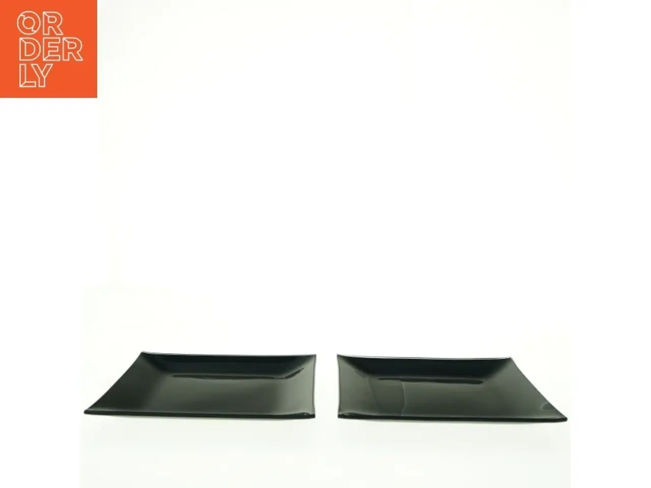 Billede 2 - Sorte firkantede serveringsfade (str. 21,5 x 21,5 cm)