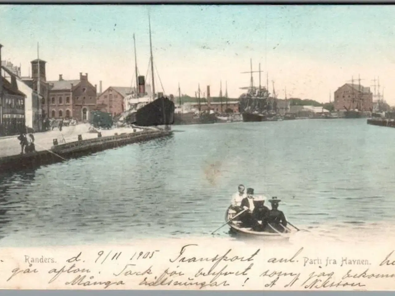 Billede 1 - Randers - Parti fra Havnen - Postkort - Brugt
