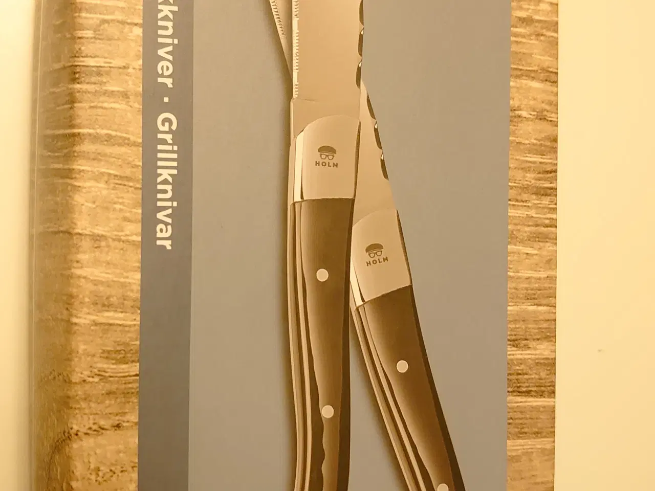 Billede 4 - Holm støbejernstallerkener + 4 steakknive - nyt