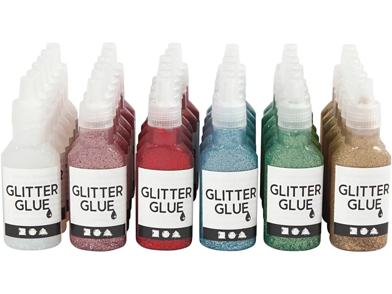 Billede 1 - Glitterlim 36x25ml - Kreativitet uden grænser