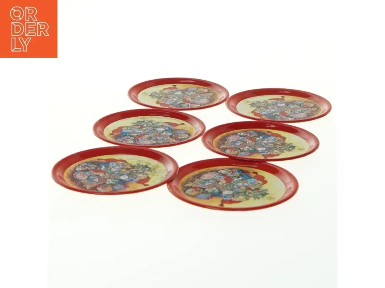 Billede 4 - Vintage julebakketallerkener (str. Ø 9,5 cm)
