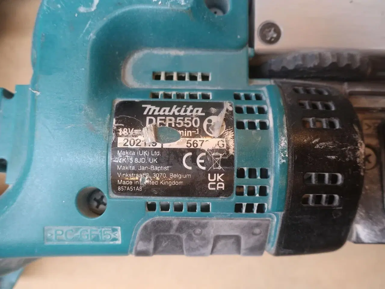 Billede 3 - Dyksav, boremaskine, sømpistol mv. MAKITA  Model: BHP 51, DER550, 718065G