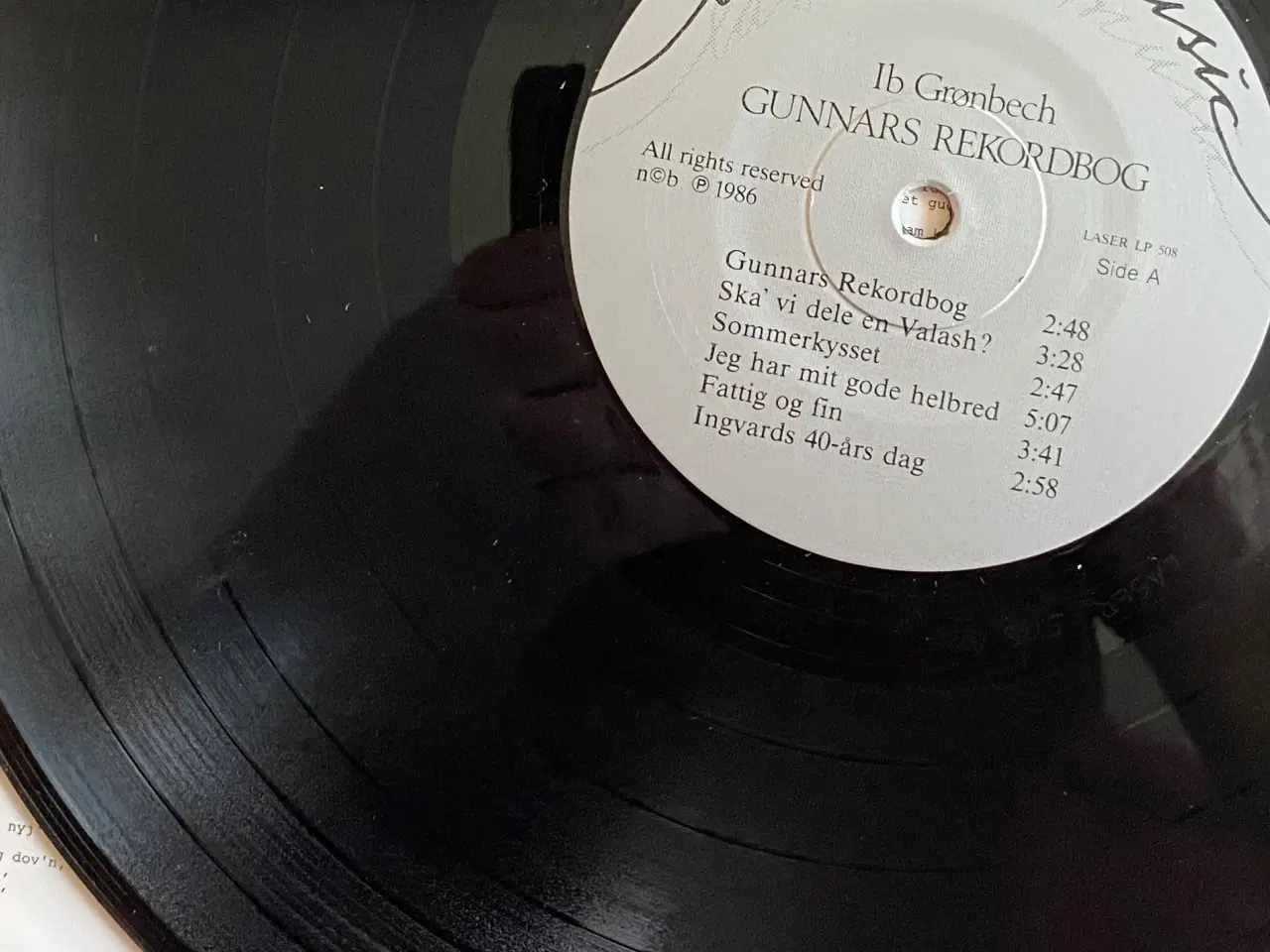 Billede 2 - LP .Ib Grønbech ‎– Gunnars Rekordbog