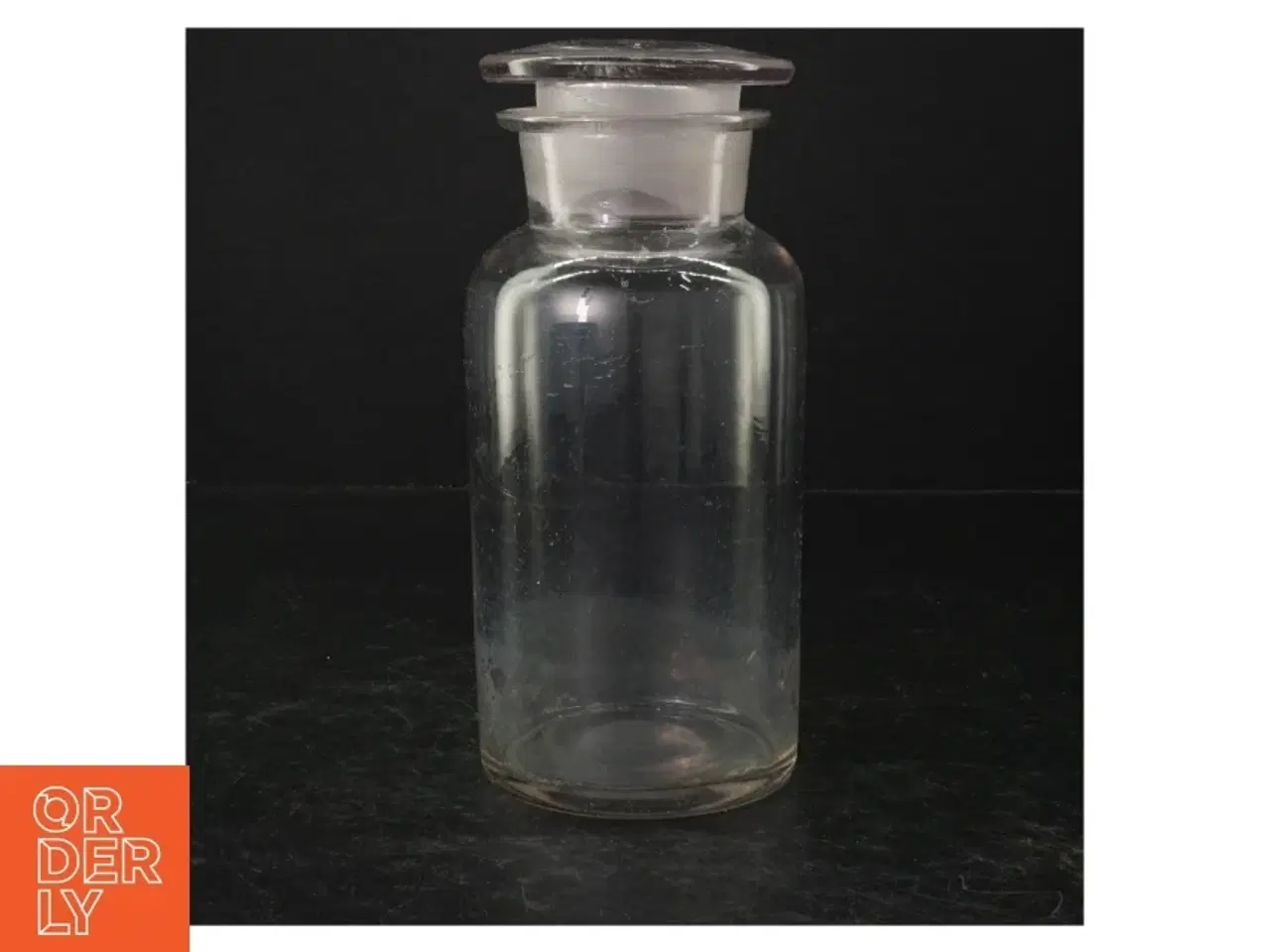 Billede 1 - Glasbeholder med låg (str. Ø 9 cm. længde. 20 cm)