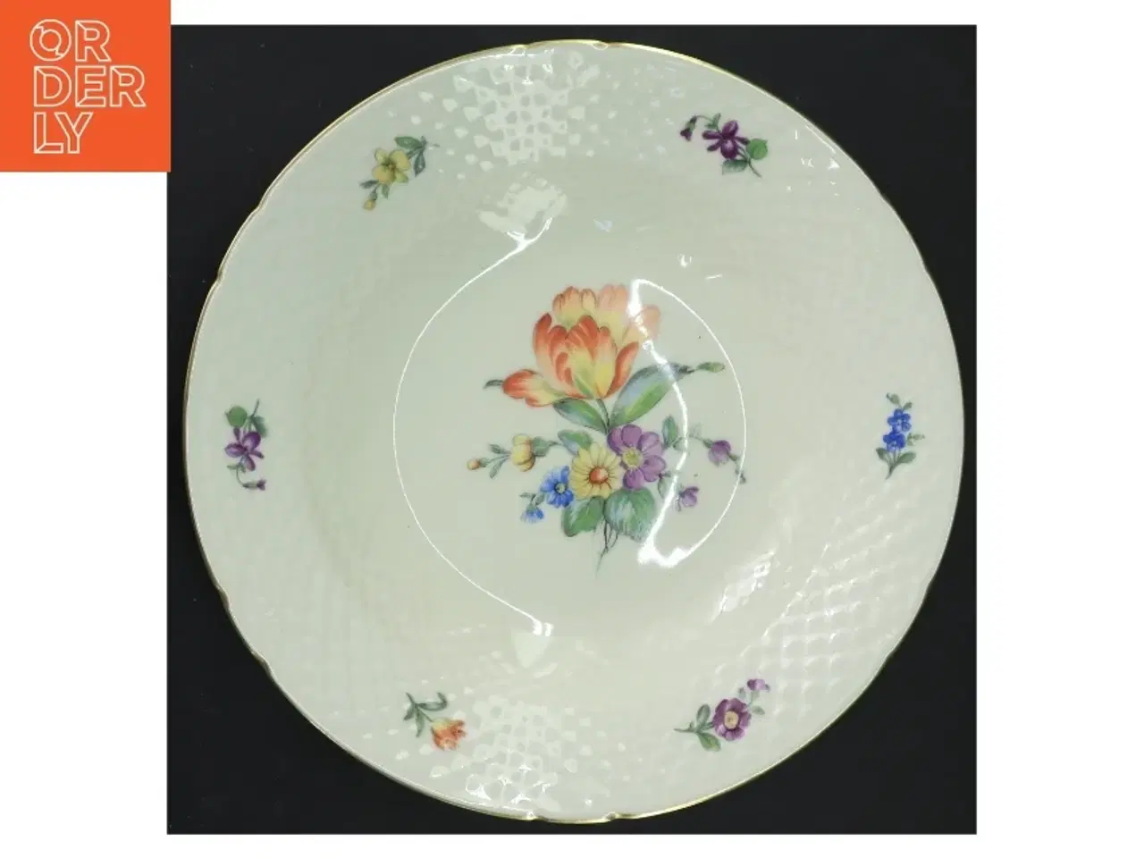 Billede 1 - B&G Saksisk blomst dyb tallerken (str. Ø 24,5x4 cm)