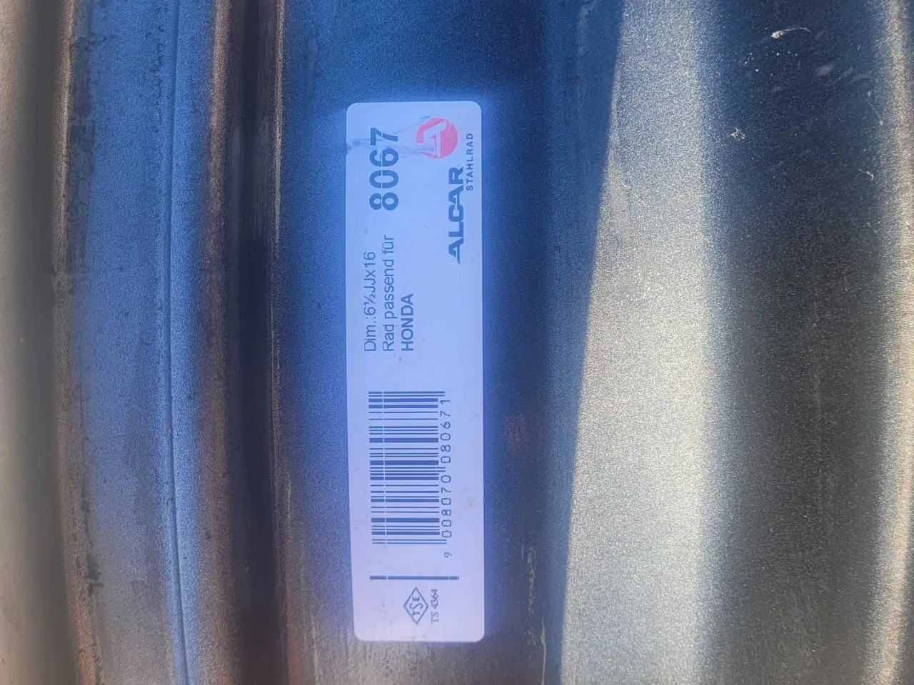 Billede 1 - 16 tommer stålfælge uden dæk