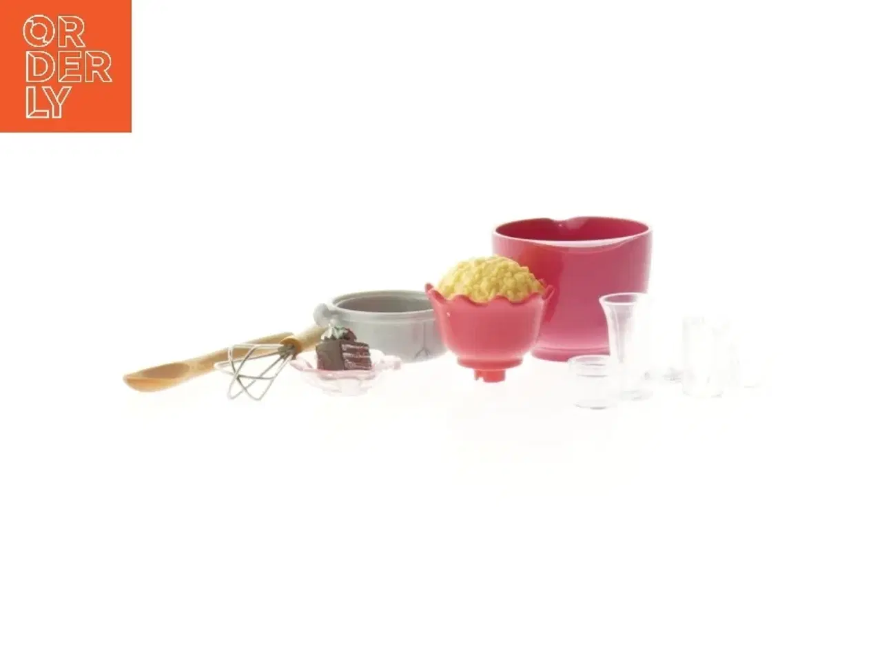 Billede 1 - Legetøjskøkkenudstyr og mad (str. 8 cm)