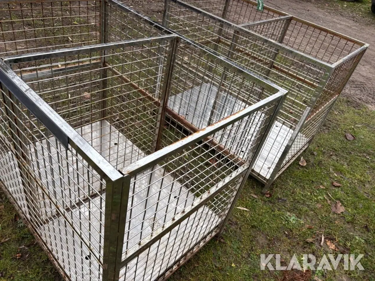 Billede 3 - Trådbur/pallekasse i stål 2 styk
