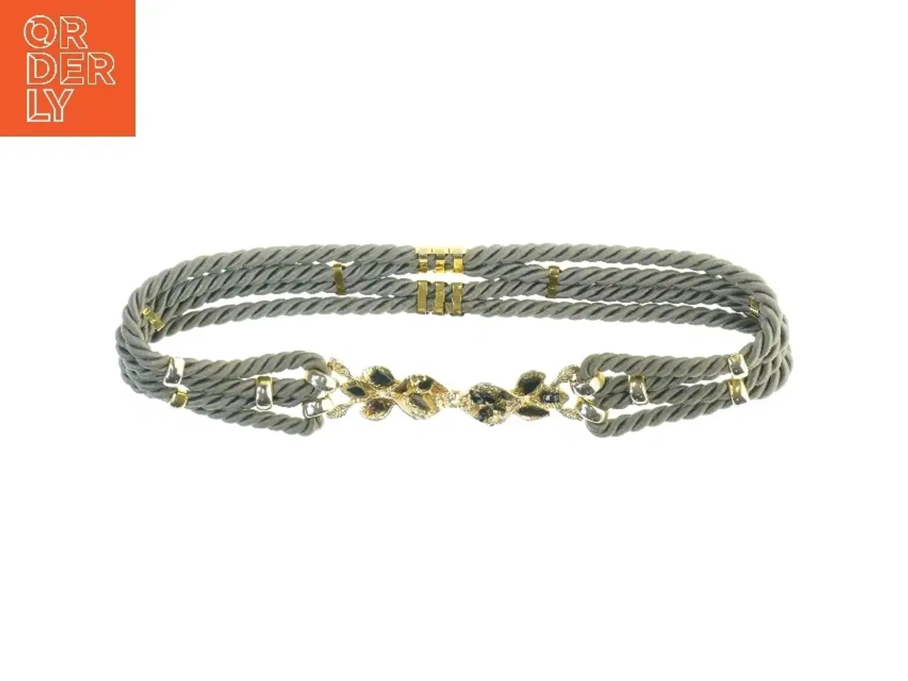 Billede 2 - Flettet bælte med vedhæng (str. Længde. 83 cm. b. 4,5 cm)