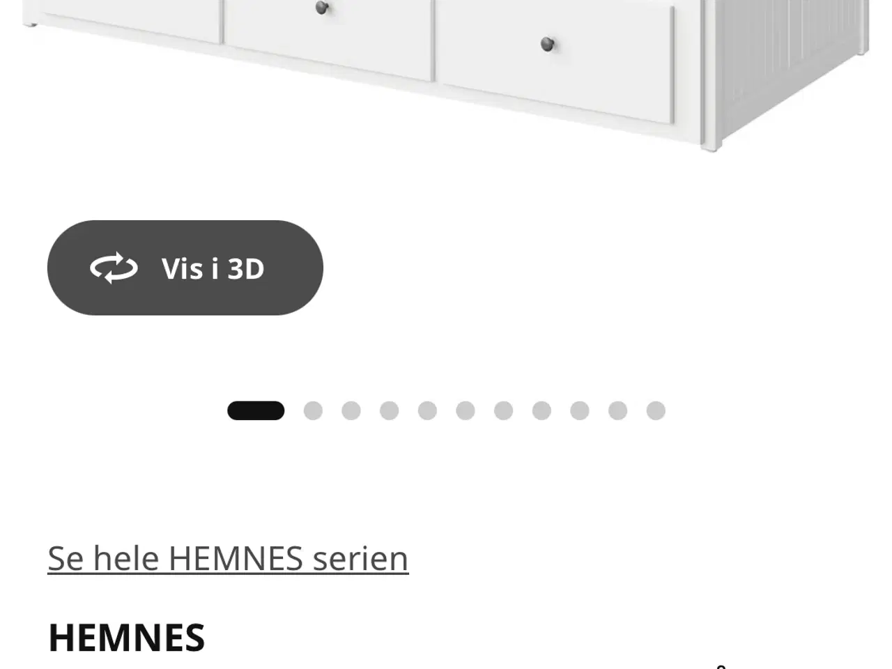 Billede 8 - Hemnes Sovesofa hvid med 3 skuffer/2 madrasser.