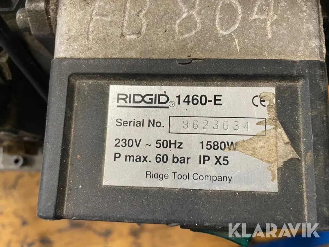 Billede 5 - Ridgid 1460-E trykprøvningspumpe RIDGID