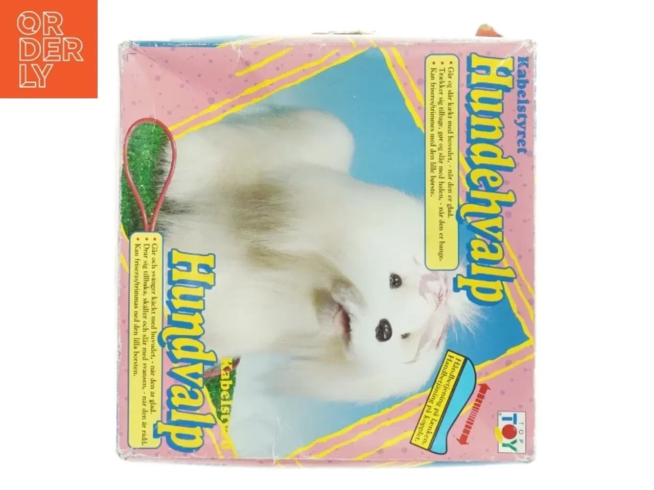 Billede 4 - Vintage kabelstyret Hundehvalp fra Top Toy (str. 23 x 23 cm)