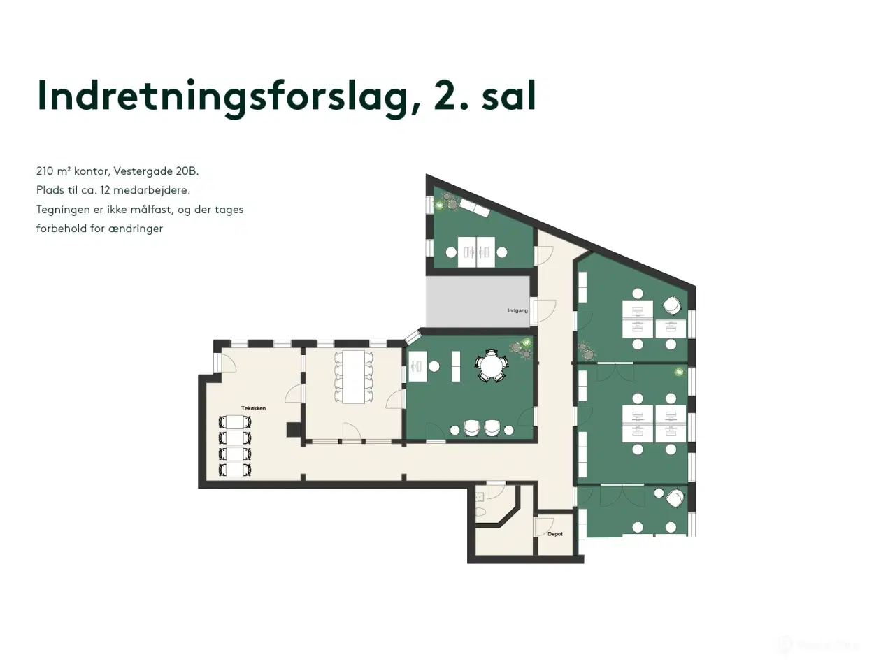 Billede 12 - Kontorer i historisk ejendom i Københavns hyggelige og livlige Latinerkvarter.