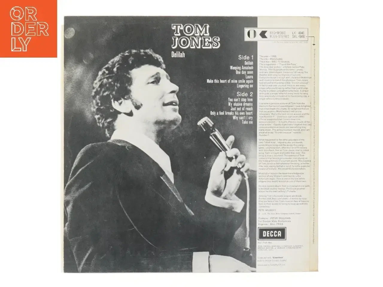 Billede 2 - Tom Jones - Delilah LP