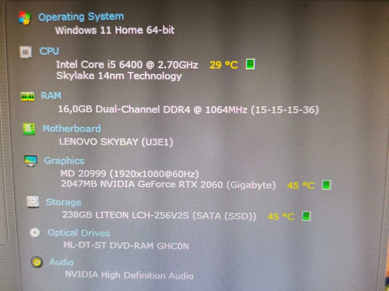 Billede 6 - Stærk RTX Lenovo gamer pc sæt, i5, RTX 2060 grafik