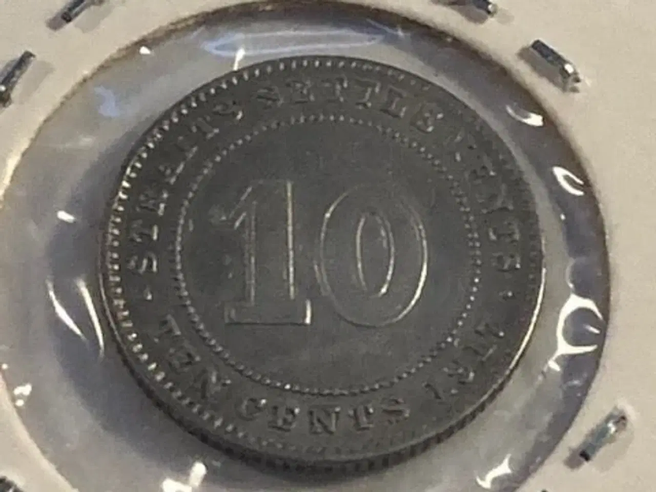 Billede 1 - 10 cents 1917 Straits Settlements