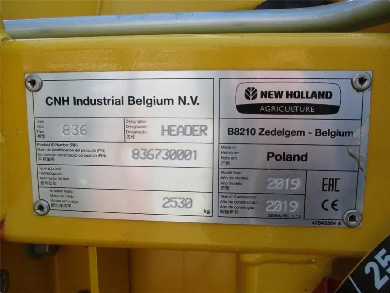 Billede 11 - New Holland 836 New Holland 980CF 6R80cm Corn header. NEW and UNUSE