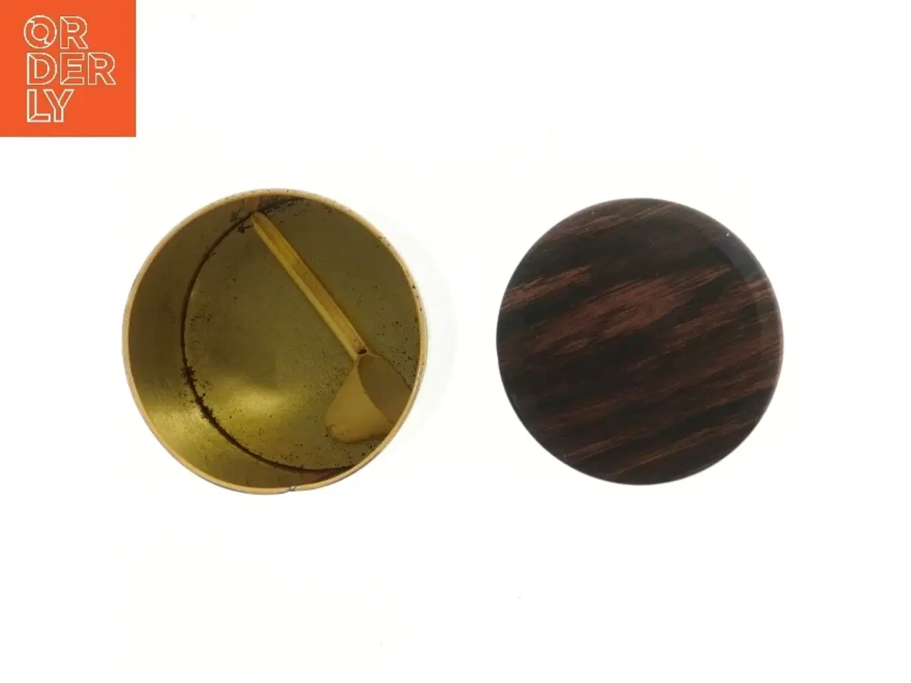 Billede 3 - Rund kaffedåse med låg (str. Ø 11,5 cm længde 15 cm)