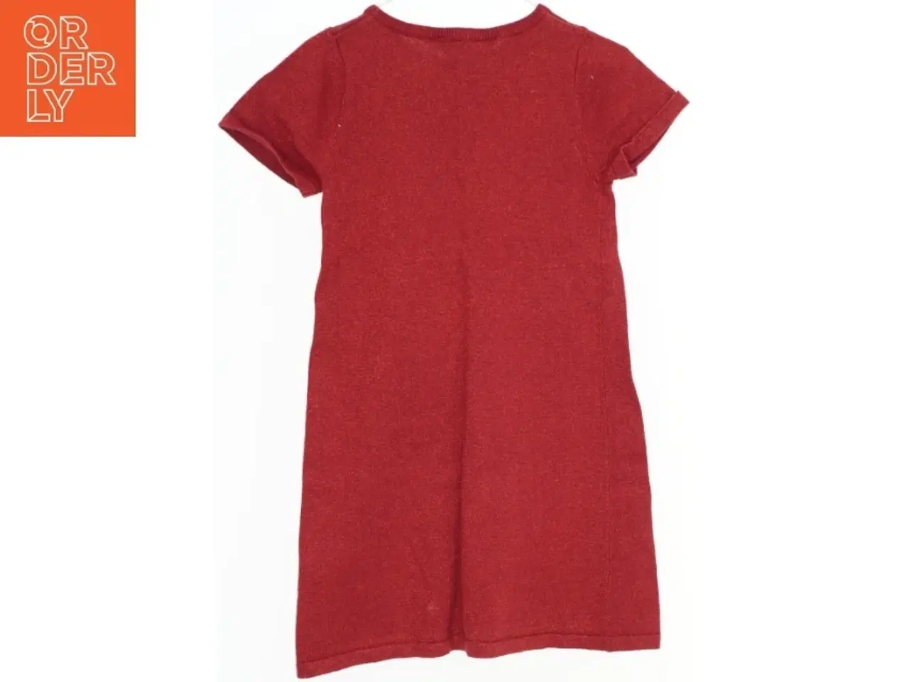 Billede 2 - Kortærmet rød kjole med sløjfe fra H&M (str. 122)