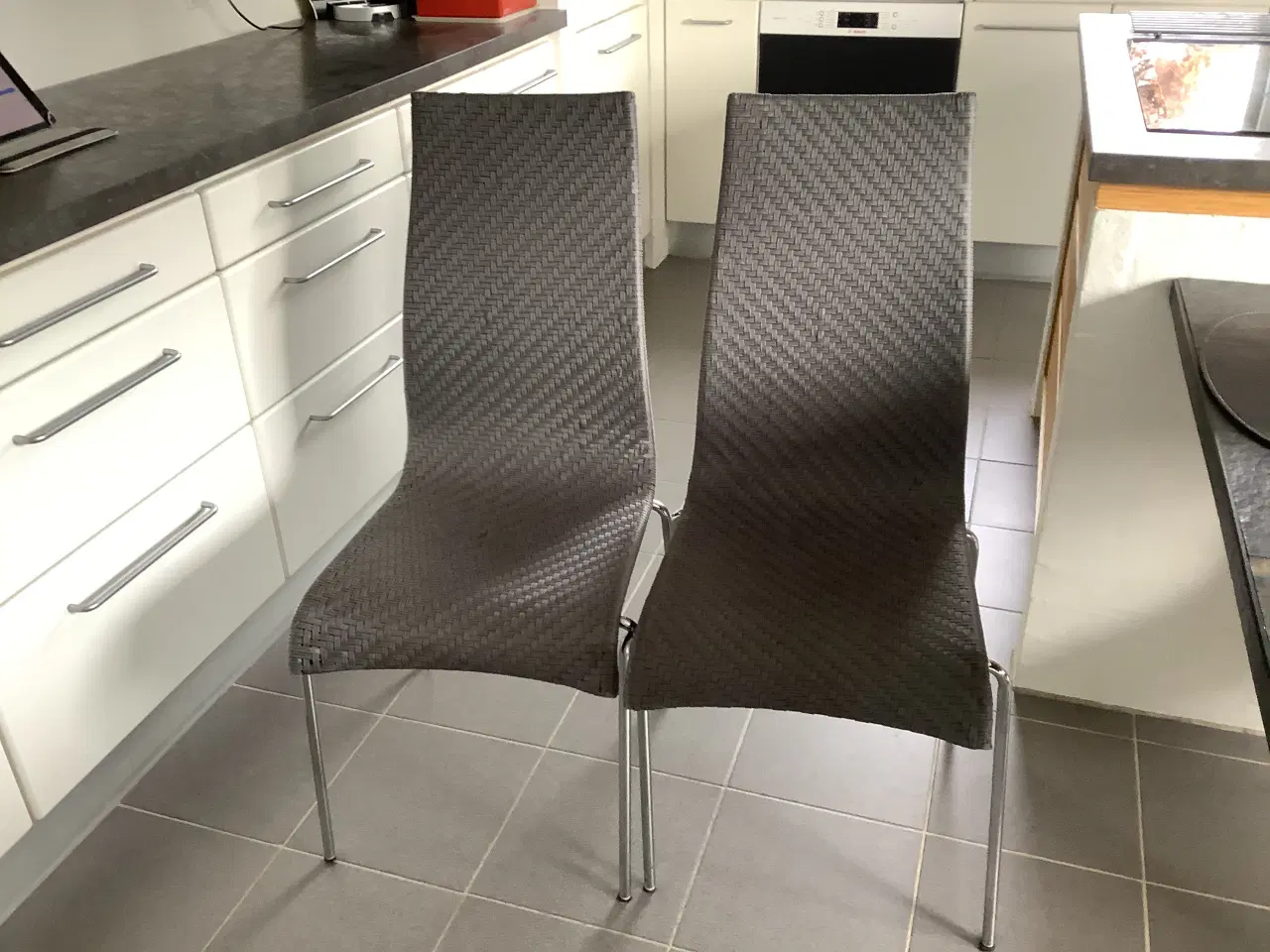 Billede 1 - 6 grå spisebordsstole- flet 