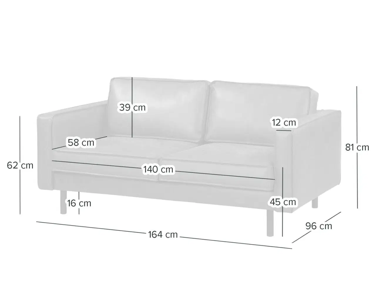 Billede 2 - Kollected DODGE FORT 2-personers lædersofa