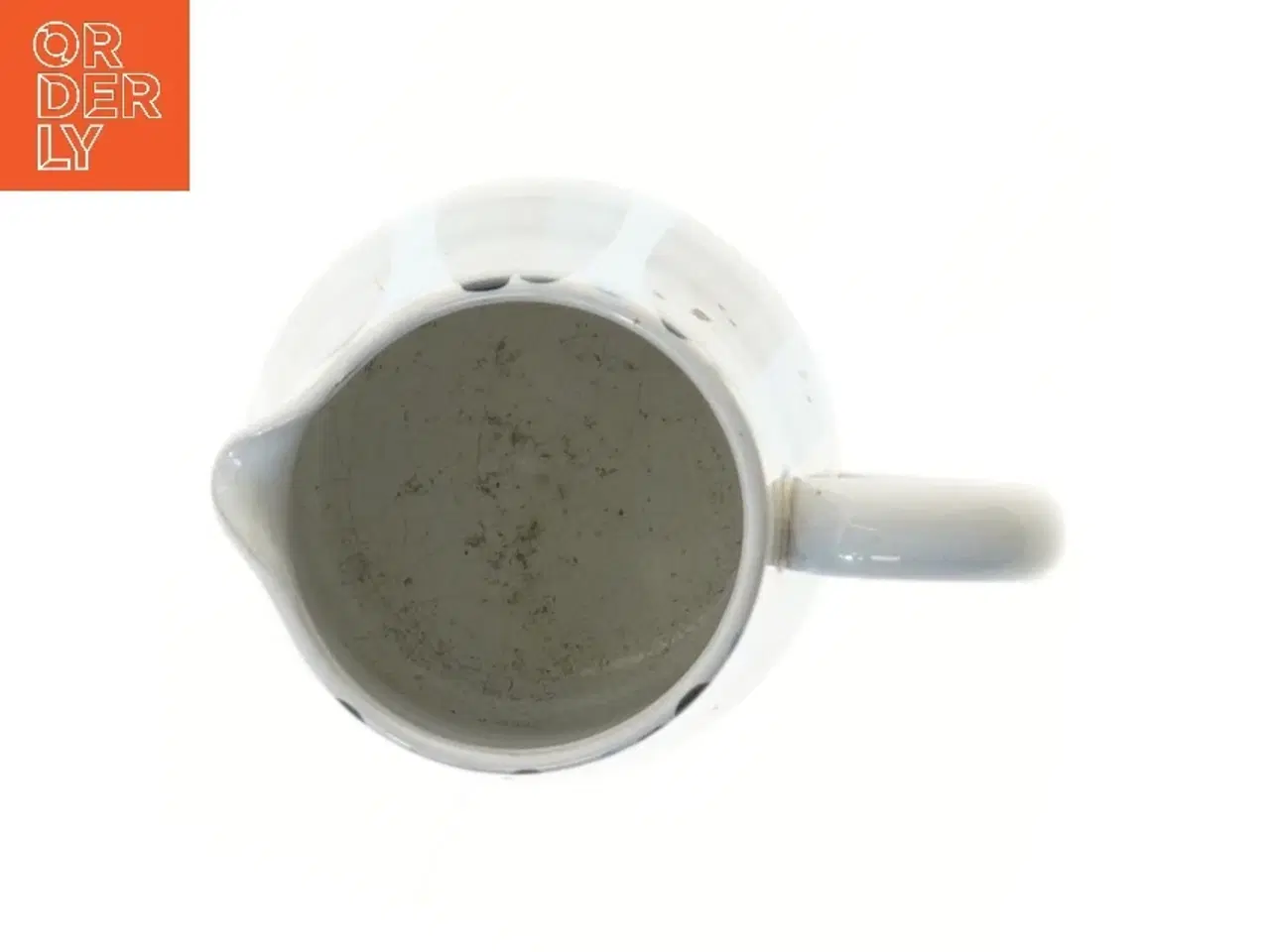 Billede 2 - Keramisk kande med blå striber (str. Ø 8 cm længde 11,5 cm)