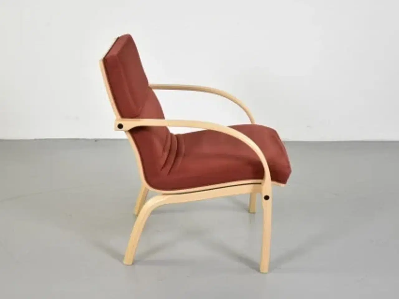 Billede 4 - Farstrup loungestol i bøg med rust-rødt polster