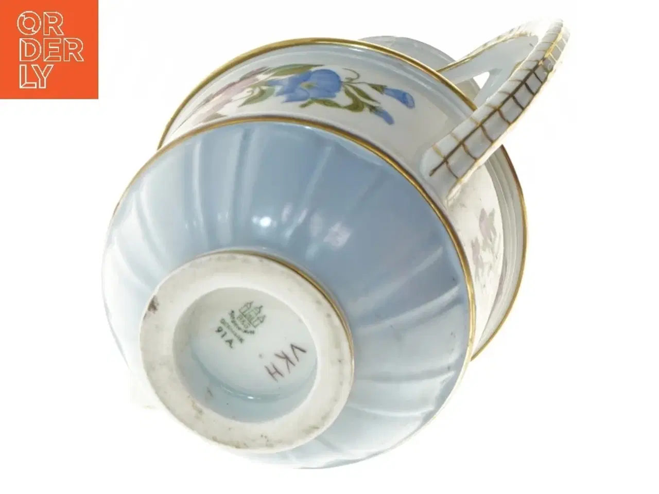 Billede 3 - Porcelæn kande med blomsterdesign fra B&G (str. 20x23 cm)