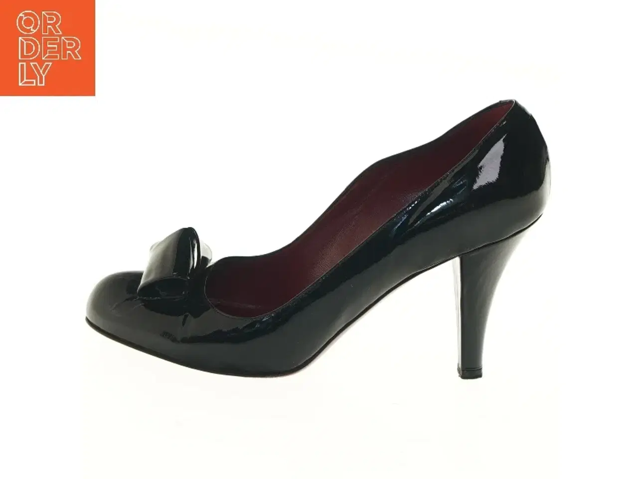 Billede 1 - Sort stilletos med sløjfe (str. 40,5 )