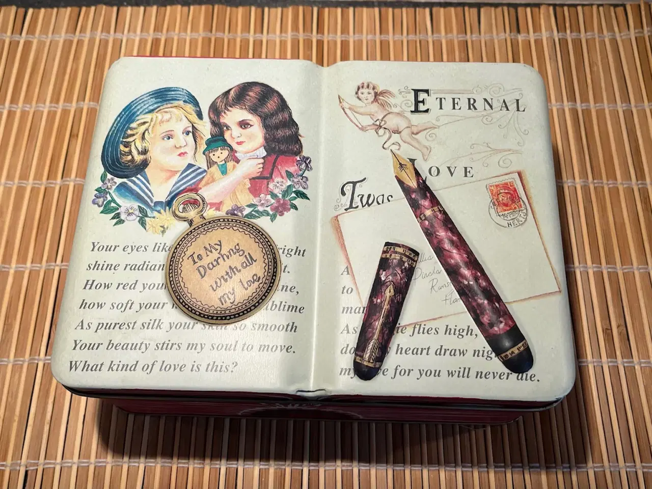 Billede 4 - Vintage "Eternal Love" Samlerdåse i bogform