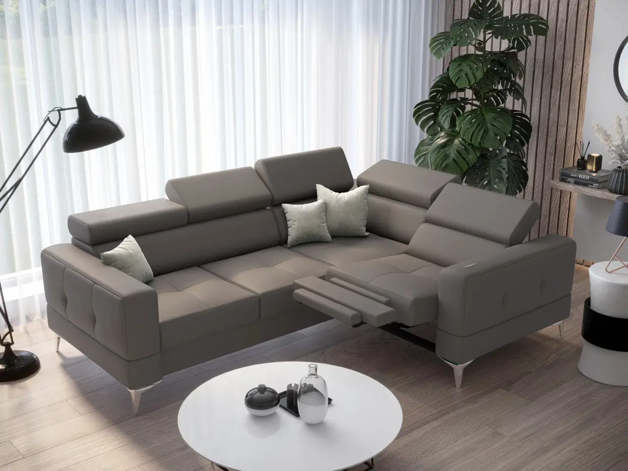 Billede 2 - TUTSEPI RELAX HJØRNESOFA MED SOVEFUNKTION 185X250 FV311 HØJRE