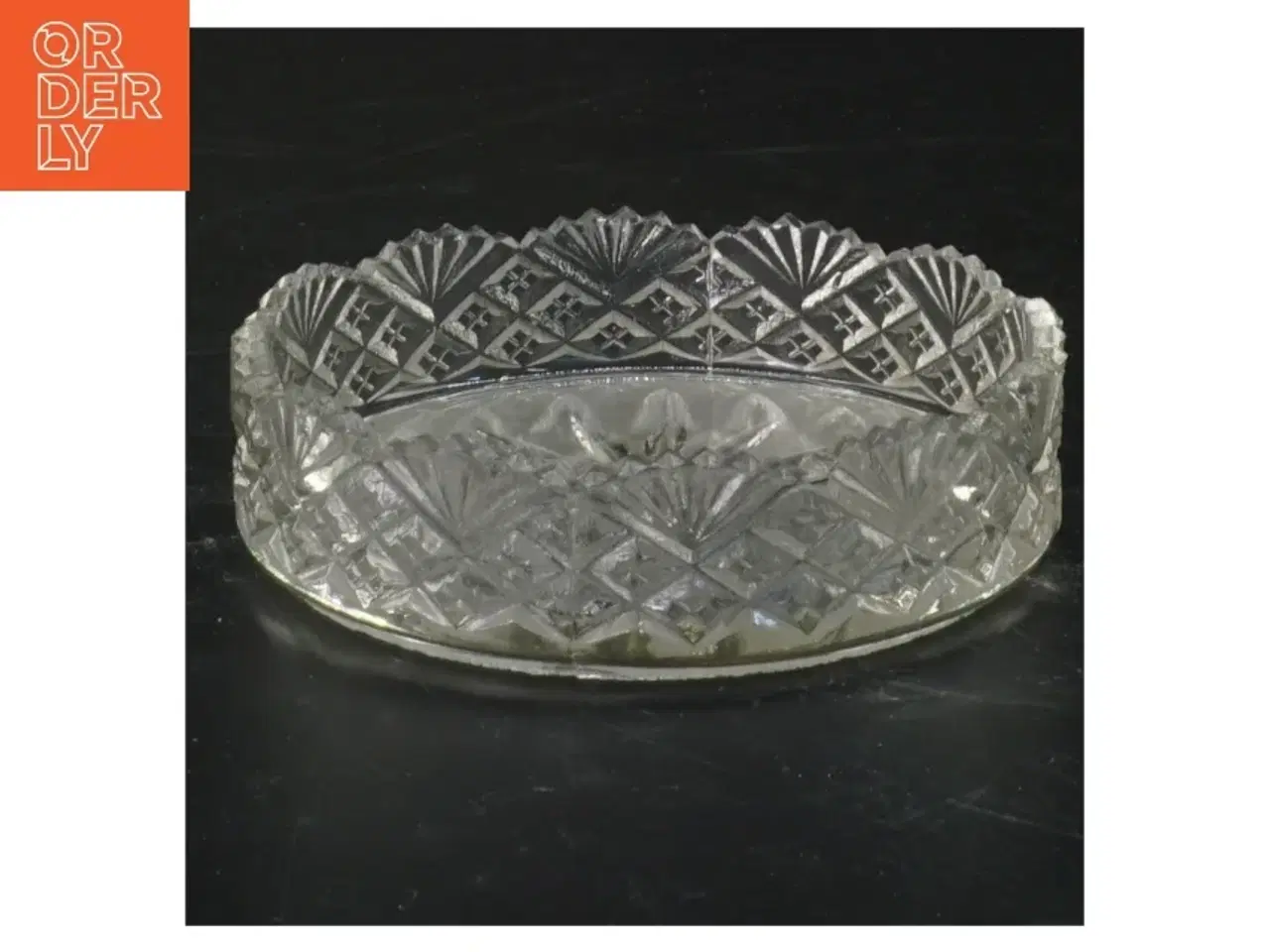 Billede 1 - Glas skål med mønster (str. Ø 10 cm)