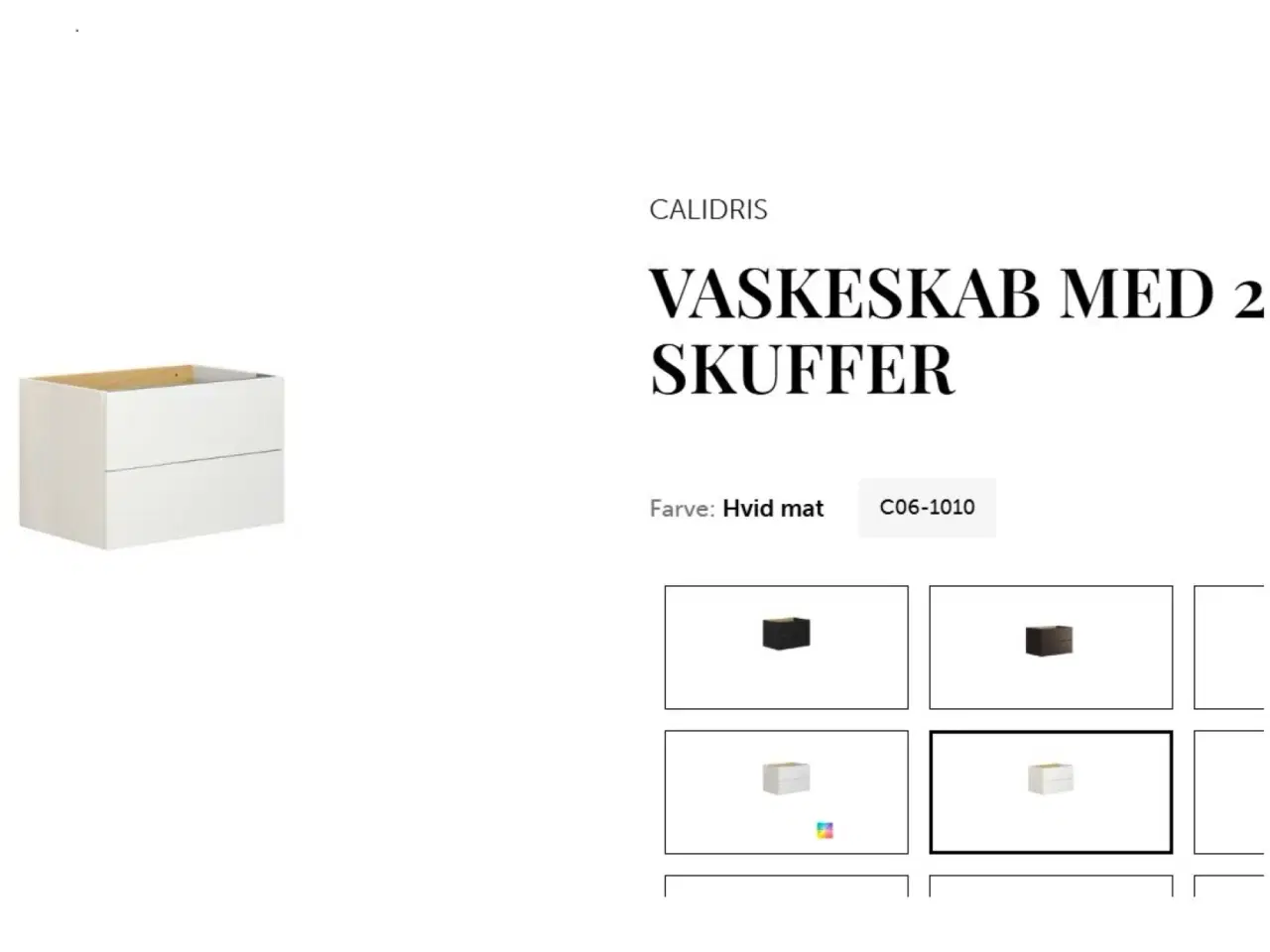 Billede 6 - Lækkert, ubrugt vaskeskab m. 2 skuffer fra Dansani