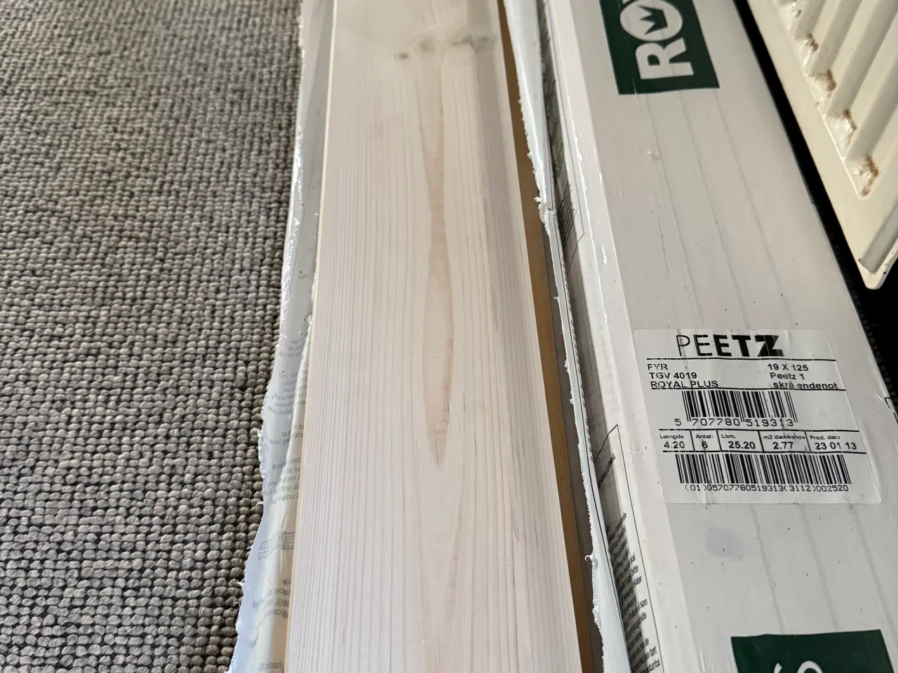 Billede 1 - Ludbehandlet loftbrædder 4,5 kvadratmeter
