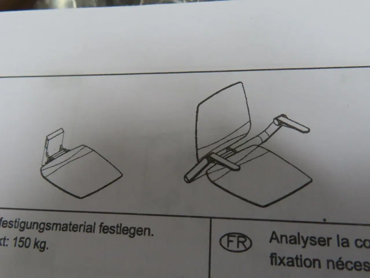 Billede 1 - Sæde til vægmontering.