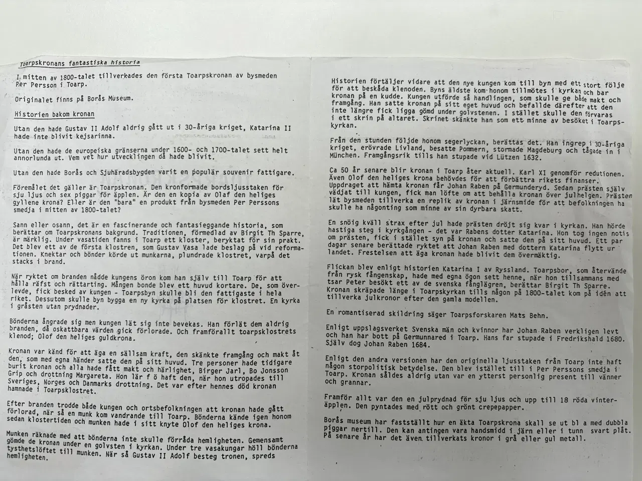 Billede 6 - Traditionel svensk Toarpskrona