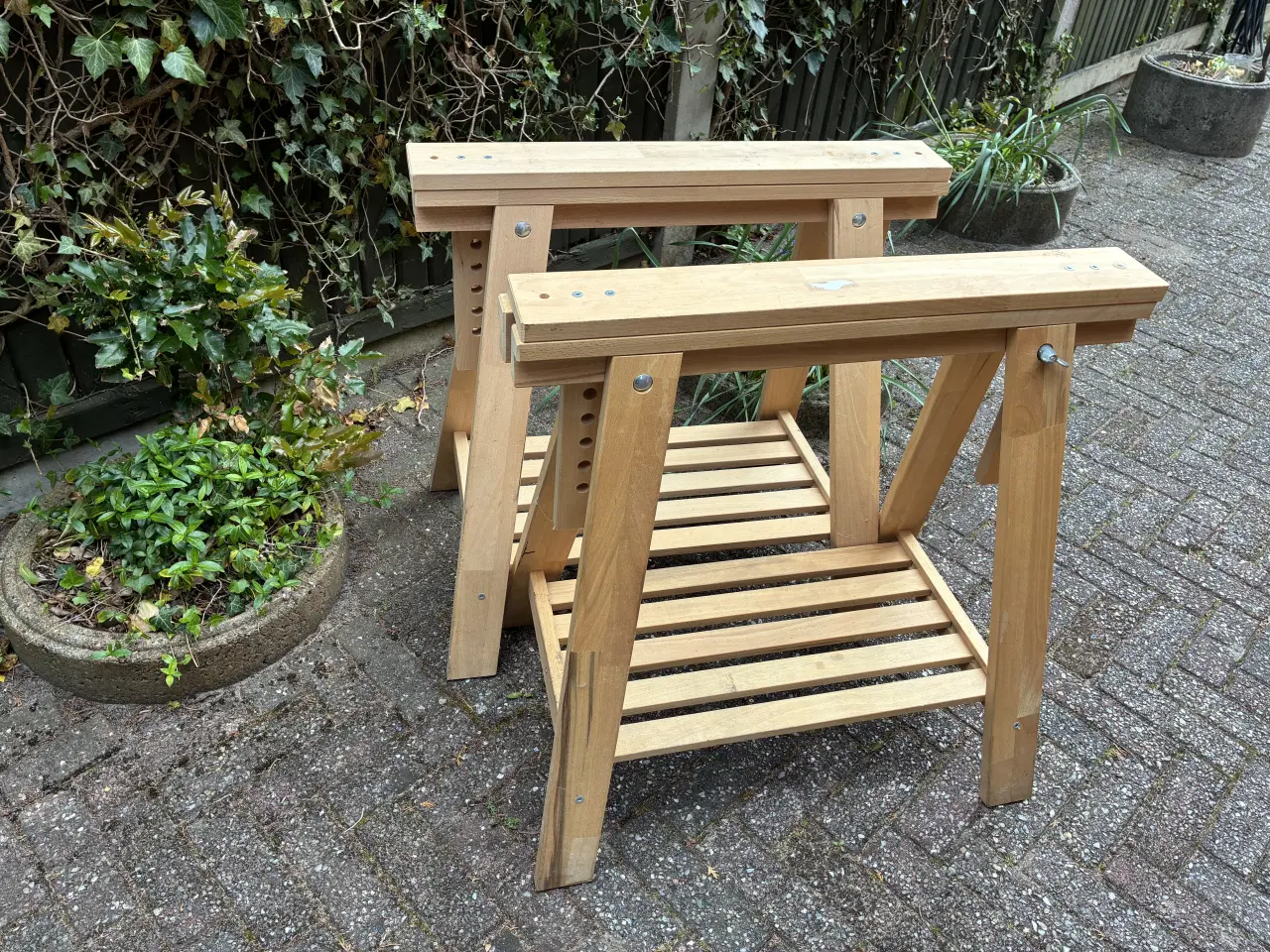 Billede 5 - 2 stk IKEA MITTBACK benbukke i birk.