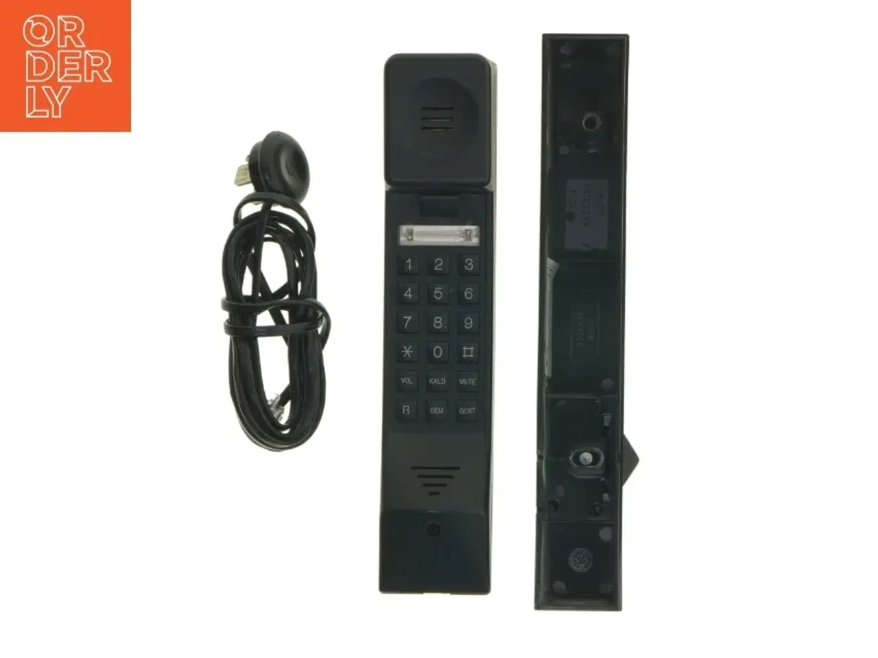 Billede 1 - Sort vægmonteret fastnettelefon (str. 22 cm)