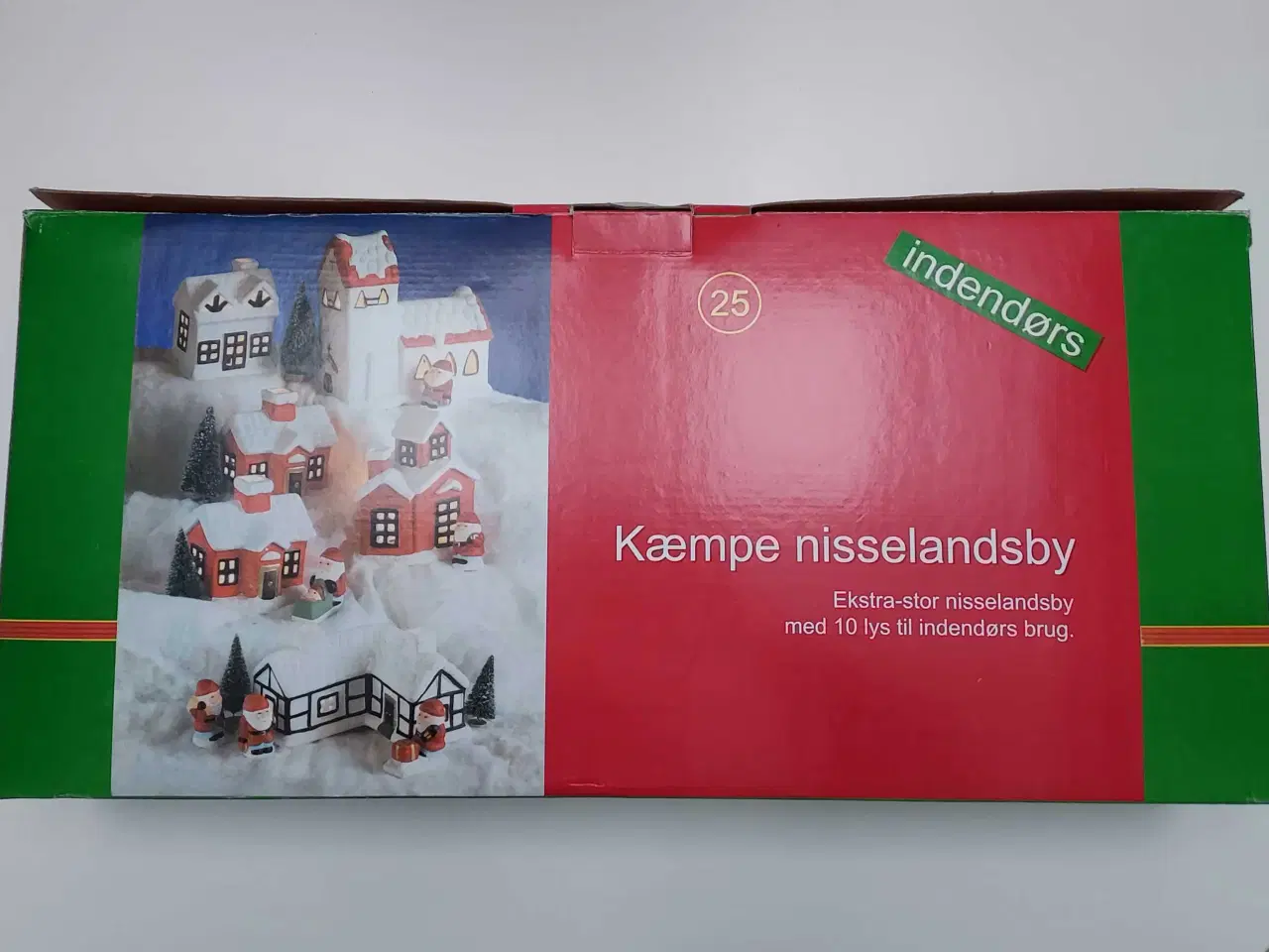 Billede 1 - Kæmpe nisse landsby i keramik med lys