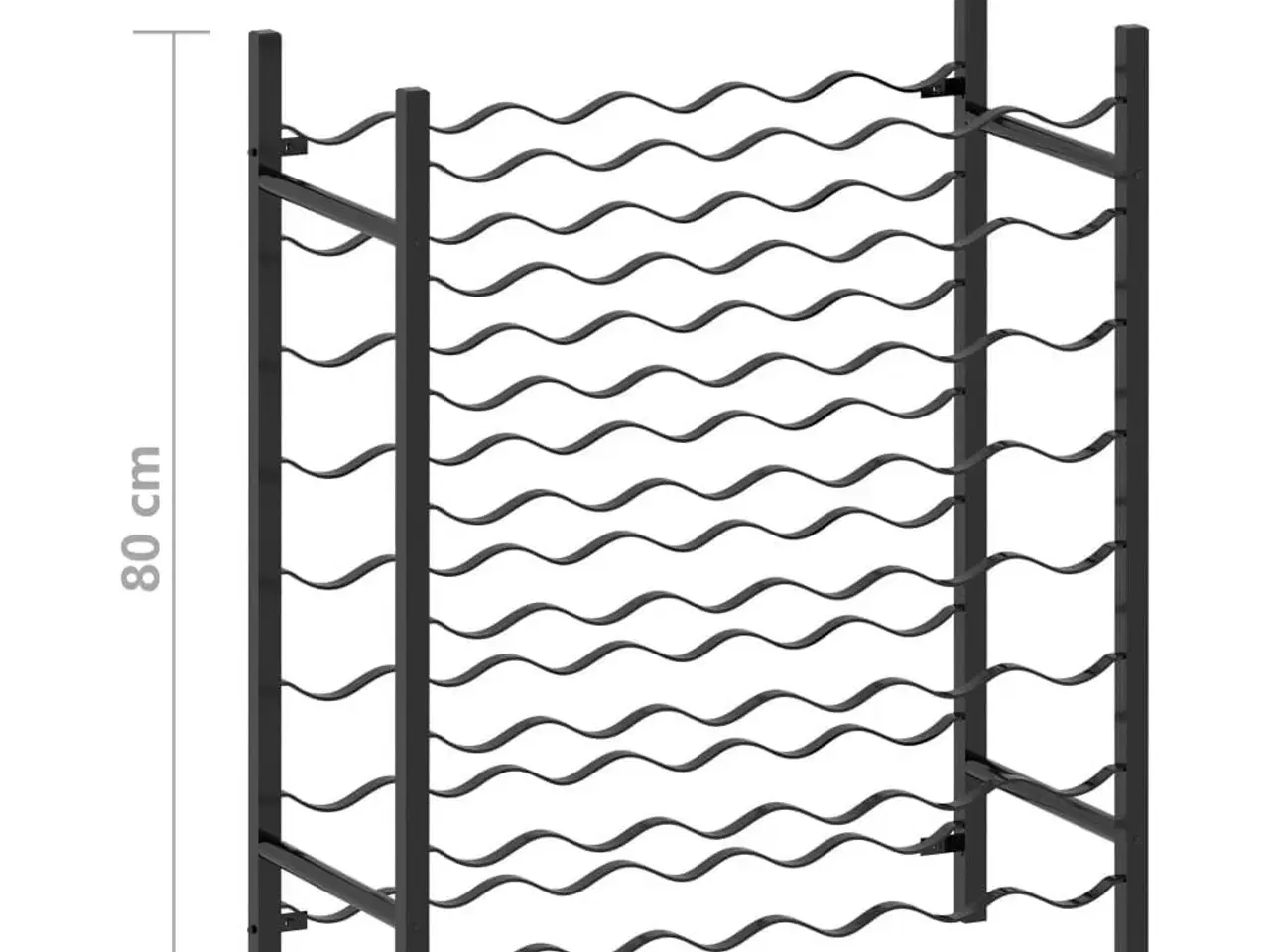 Billede 6 - Vinreol til 48 flasker metal sort