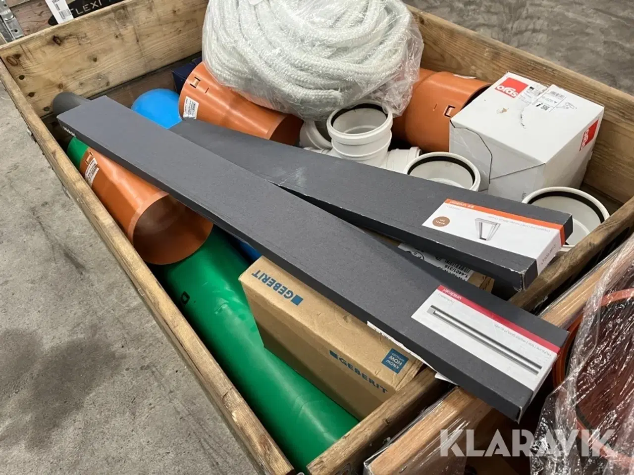 Billede 9 - Lot - unidrain, svejsetråd, kloakrør og øvrigt - 2 paller