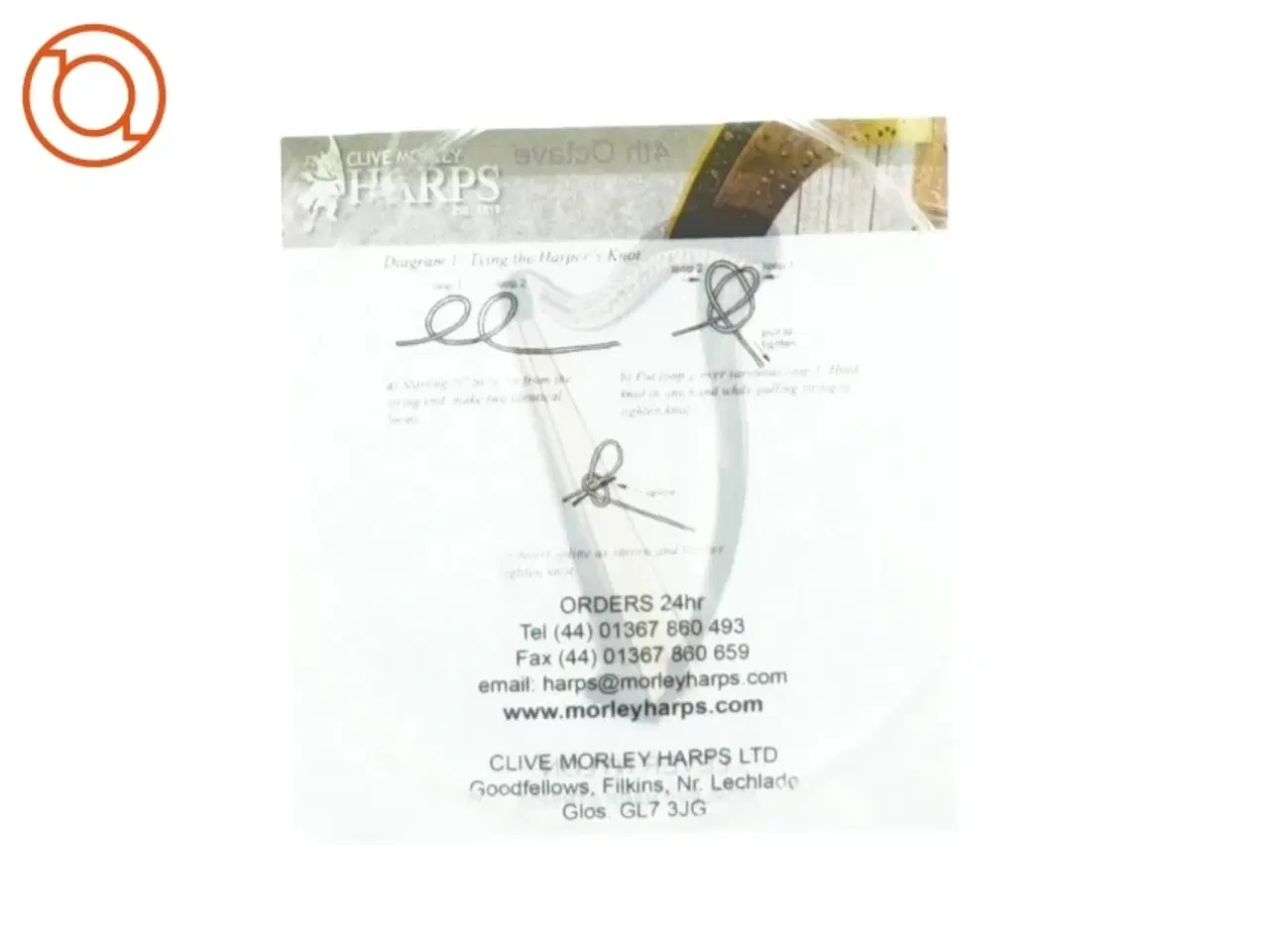 Billede 2 - Harpe streng fra Morley (str. 13 x 14 cm)