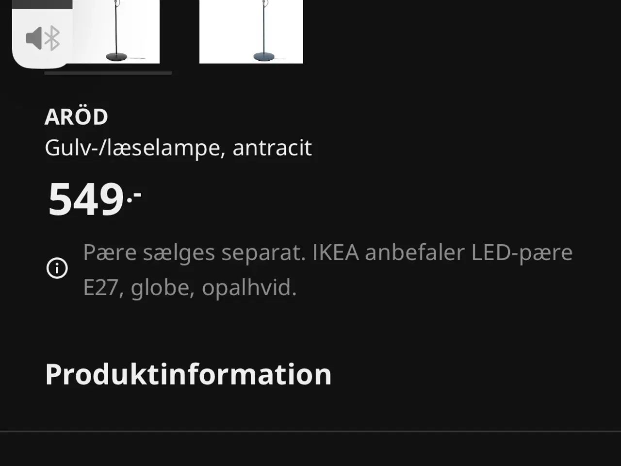 Billede 5 - Gulvlampe fra Ikea 